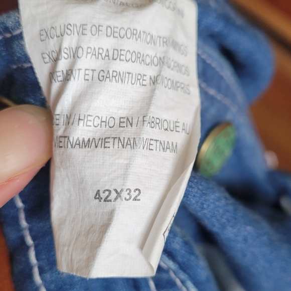 Liberty Blue Denim Carpenter Overalls Men’s Size 42x32 Farm Work 100% Cotton - Picture 12 of 14